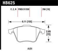 Hawk Performance Hawk 2001-2010 Audi S3 European HPS 5.0 Front Brake Pads