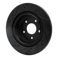R1 Concepts R1 05-25 Infiniti EX37 Rear Right Drilled & Slotted Black Brake Rotor