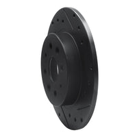 R1 Concepts R1 98-03 Kia Sephia Rear Right Drilled & Slotted Black Brake Rotor
