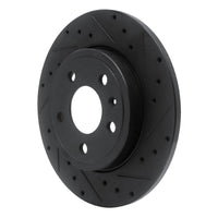 R1 Concepts R1 00-09 Audi A4 (USA/Canada) Rear Right Drilled & Slotted Black Brake Rotor