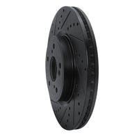 R1 Concepts R1 2013-2025 Acura Integra Front Left Drilled & Slotted Black Brake Rotor