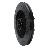 R1 Concepts R1 97-99 Ford F-150 RWD Front Left Drilled & Slotted Black Brake Rotor