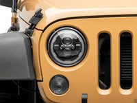Raxiom 07-18 Jeep Wrangler JK Axial 7-In LED Headlights w/ DRL Turn Signals- Black Housing (Clear)