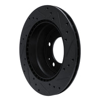 R1 Concepts R1 69-83 Porsche 911 Rear Left Drilled & Slotted Black Brake Rotor