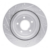 R1 Concepts R1 2006-2013 Chevrolet Corvette Rear Right Drilled & Slotted Silver Brake Rotor