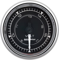 AutoMeter Chrono 2-1/16in 18V Digital Stepper Motor Voltmeter Gauge - Chrome
