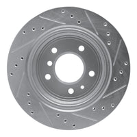 R1 Concepts R1 91-95 BMW 540I Rear Left Drilled & Slotted Silver Brake Rotor
