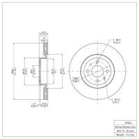 DFC 12-19 Fiat 500E Front Brake Rotor