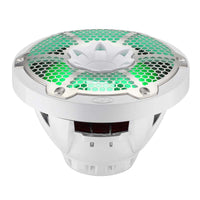 DS18 Hybrid Marine Speaker w/ Driver And RGB LEDs 10in 2-Way 450 Watts RMS 4 ohm White w/ Cover