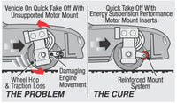 Energy Suspension Ford Motor Mount Inserts - Black