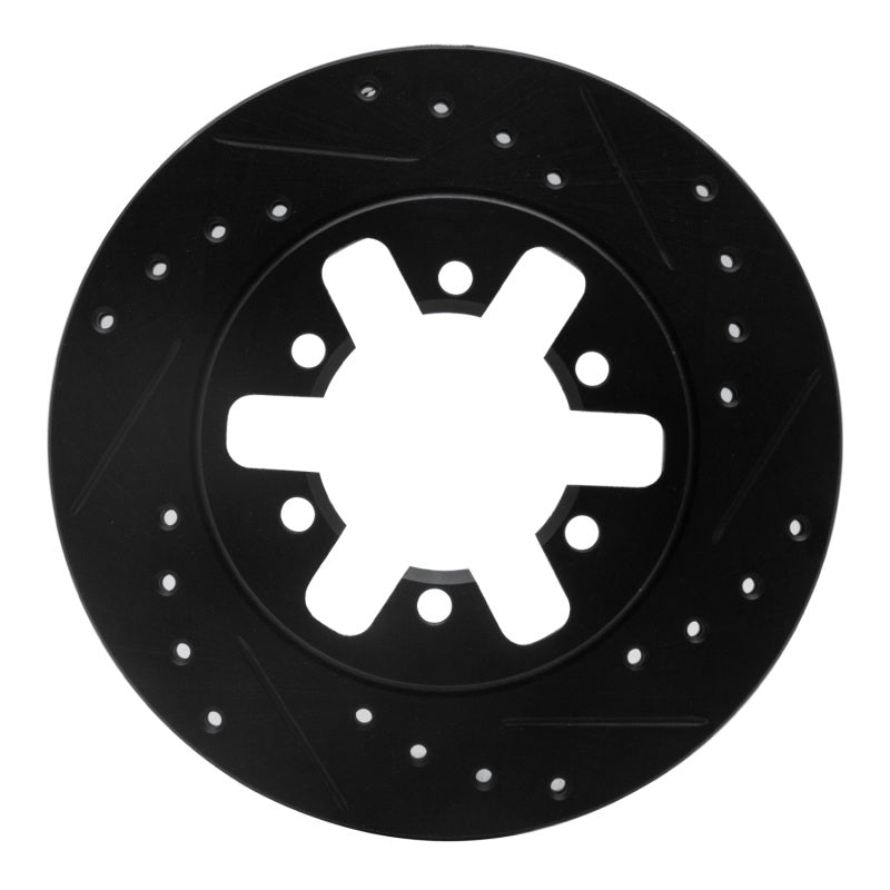 R1 Concepts R1 82-85 Nissan 720 Datsun Front Left Drilled & Slotted Black Brake Rotor