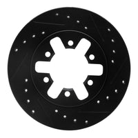 R1 Concepts R1 82-85 Nissan 720 Datsun Front Left Drilled & Slotted Black Brake Rotor
