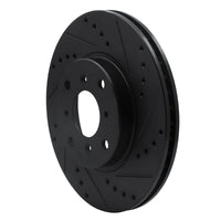 R1 Concepts R1 92-96 Honda Prelude Front Right Drilled & Slotted Black Brake Rotor