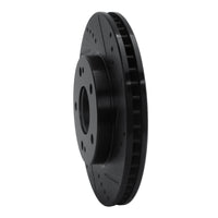 R1 Concepts R1 00-24 Chrysler SEBRING Front Right Drilled & Slotted Black Brake Rotor
