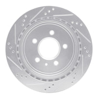 R1 Concepts R1 03-11 Cadillac CTS Rear Right Drilled & Slotted Silver Brake Rotor