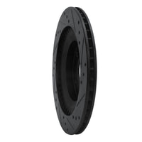 R1 Concepts R1 93-95 Mazda RX-7 Rear Left Drilled & Slotted Black Brake Rotor