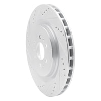 R1 Concepts R1 04-11 Cadillac CTS Rear Left Drilled & Slotted Silver Brake Rotor