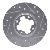R1 Concepts R1 89-94 Subaru Justy Front Right Drilled & Slotted Silver Brake Rotor