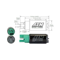 AEM 340LPH 65mm Fuel Pump Kit w/o Mounting Hooks - Ethanol Compatible