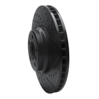 R1 Concepts R1 2007-2008 BMW ALPINA B7 Front Right Drilled & Slotted Black Brake Rotor
