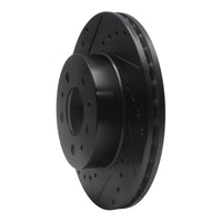 R1 Concepts R1 95-97 Ford Crown Victoria Front Left Drilled & Slotted Black Brake Rotor