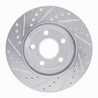 R1 Concepts R1 05-05 Buick Park Avenue Front Right Drilled & Slotted Silver Brake Rotor