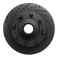 R1 Concepts R1 1986-1994 Ford F-250 2WD (Excl Super Duty) Front Left Drilled & Slotted Black Brake Rotor
