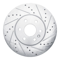 R1 Concepts R1 21-22 Chevrolet Colorado Front Right Drilled & Slotted Silver Brake Rotor