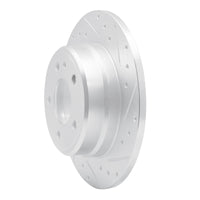 R1 Concepts R1 87-92 BMW 735IL Rear Right Drilled & Slotted Silver Brake Rotor