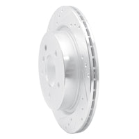 R1 Concepts R1 09-16 BMW Z4 Rear Left Drilled & Slotted Silver Brake Rotor