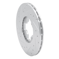 R1 Concepts R1 81-88 Nissan Maxima Front Right Drilled & Slotted Silver Brake Rotor