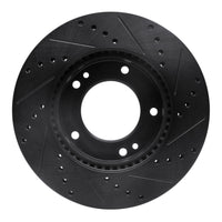 R1 Concepts R1 2007-2009 Kia Sorento Front Left Drilled & Slotted Black Brake Rotor
