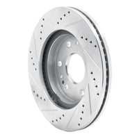 R1 Concepts R1 05-19 Chevrolet Silverado 1500 Front Right Drilled & Slotted Silver Brake Rotor