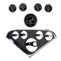 Autometer Old Tyme Black Direct Fit Dash Kit 55-56 Chevrolet (1 x 3-3/8in. / 4 x 2-1/16in.)