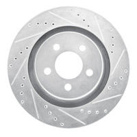 R1 Concepts R1 11-12 Jeep Liberty Front Right Drilled & Slotted Silver Brake Rotor