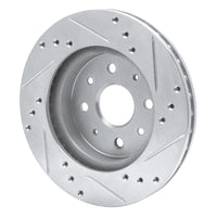 R1 Concepts R1 03-05 Kia Rio Front Left Drilled & Slotted Silver Brake Rotor