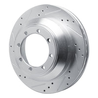 R1 Concepts R1 08-19 Ford E-350 Super Duty Rear Left Drilled & Slotted Silver Brake Rotor