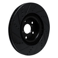 R1 Concepts R1 09-11 Lexus IS350 Left Front Drilled & Slotted Black Brake Rotor