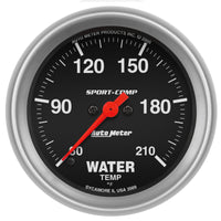Autometer Sport-Comp 2-5/8in Water Temperature 60-210 Degrees F Stepper Motor Gauge