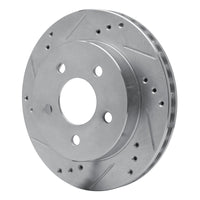 R1 Concepts R1 90-92 Ford Taurus SHO Rear Left Drilled & Slotted Silver Brake Rotor