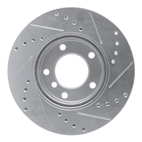 R1 Concepts R1 91-06 BMW 323I Front Left Drilled & Slotted Silver Brake Rotor
