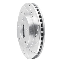 R1 Concepts R1 86-92 Ford Taurus SHO Front Right Drilled & Slotted Silver Brake Rotor