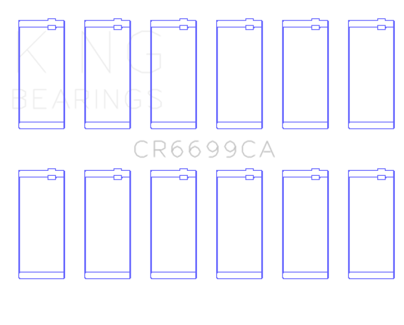 King Engine Bearings King 94-02 Dodge Cummins 5.9L Inline 6 Diesel Conventional Coated Rod Bearing Set (Size 0.25mm)