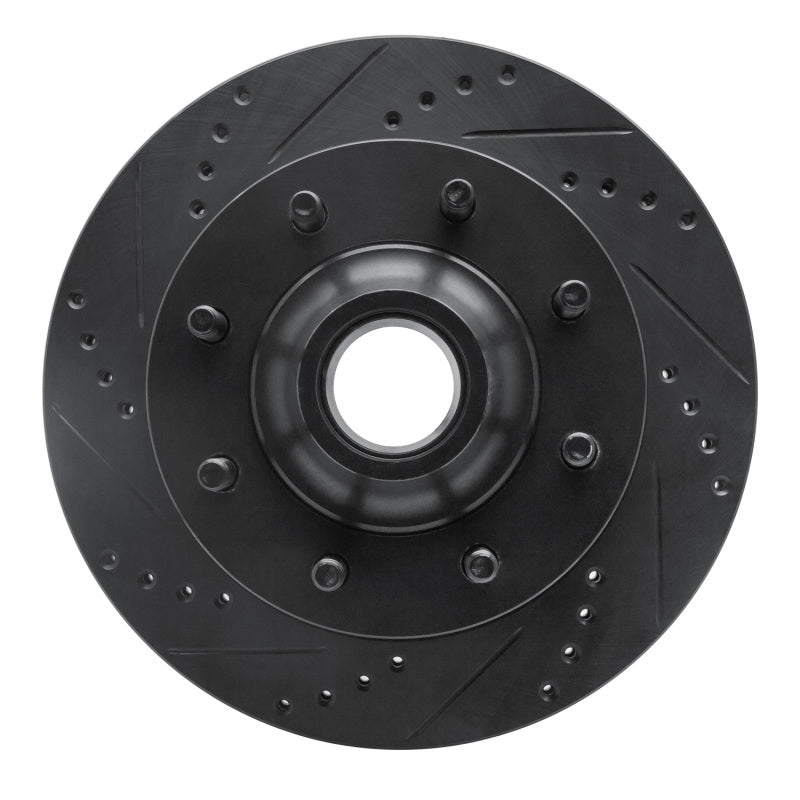 R1 Concepts R1 99-02 Ford F-250 2WD (Super Duty) Front Left Drilled & Slotted Black Brake Rotor