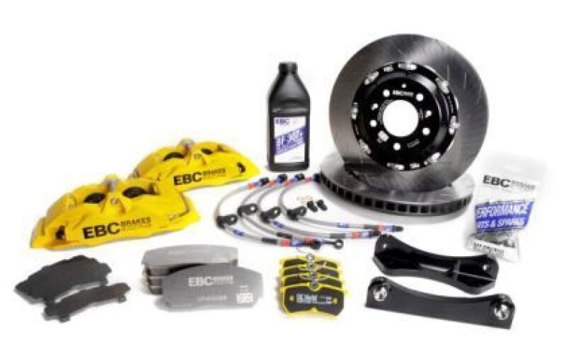 EBC Racing Volkswagen Polo GTI (AW) Yellow Apollo-6 Calipers 355mm Rotors Front Big Brake Kit