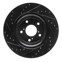 R1 Concepts R1 15-25 Acura MDX Front Right Drilled & Slotted Black Brake Rotor