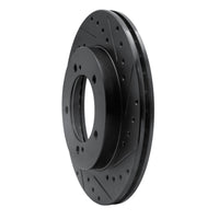 R1 Concepts R1 96-98 Suzuki Sidekick Front Right Drilled & Slotted Black Brake Rotor