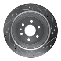 R1 Concepts R1 15-20 Chevrolet Colorado Rear Left Drilled & Slotted Silver Brake Rotor