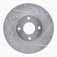 R1 Concepts R1 14-23 Ford Fiesta (USA/Canada) Front Right Drilled & Slotted Silver Brake Rotor