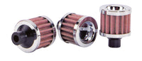 Vibrant Crankcase Breath Filter w/ Chrome Cap 2 1/8in 55mm Cone ODx2 5/8in 68mm Tallx1in 25mm in ID